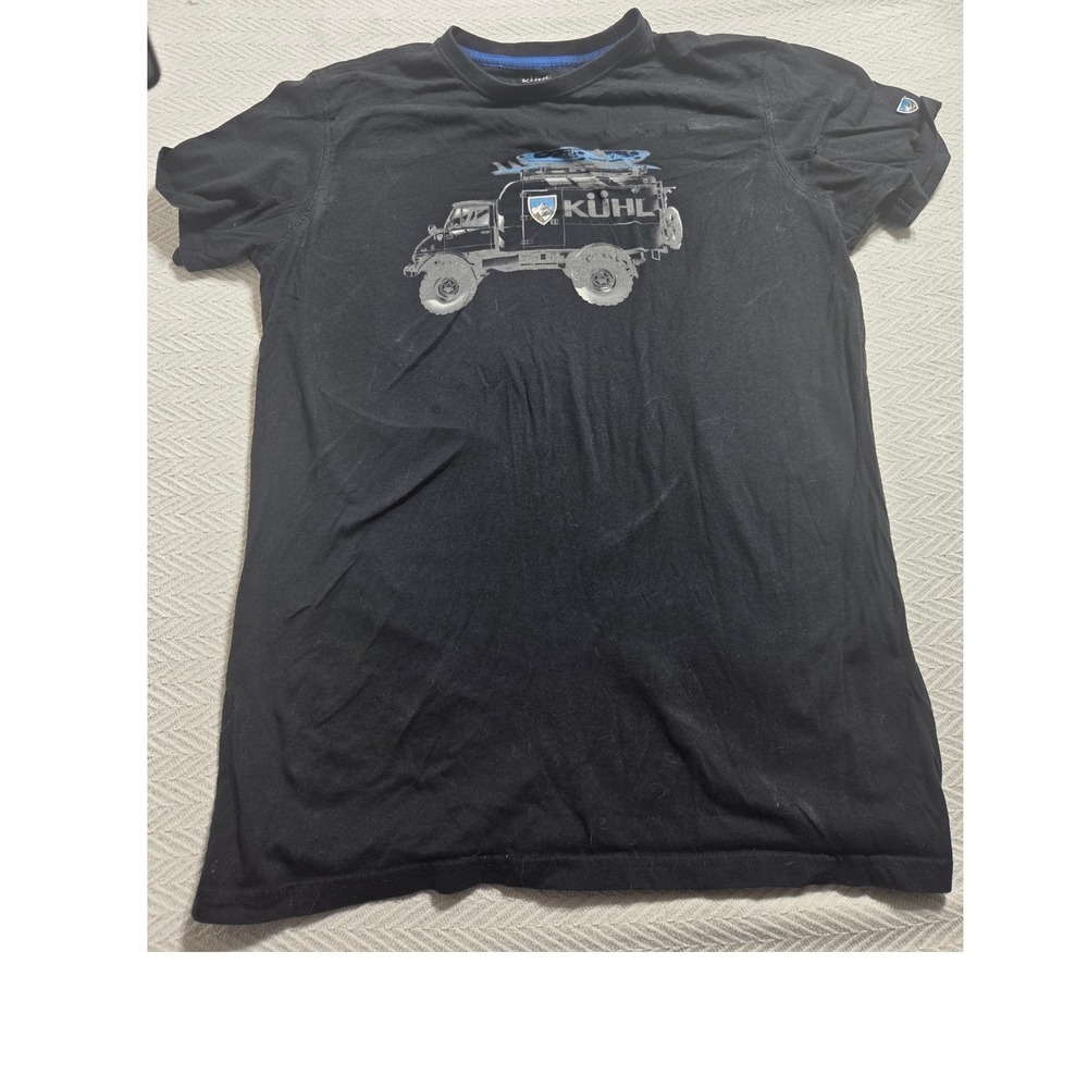 KUHL Wildfibre T Shirt Mens Large Black Off Road Truck Graphic Organic Cotton